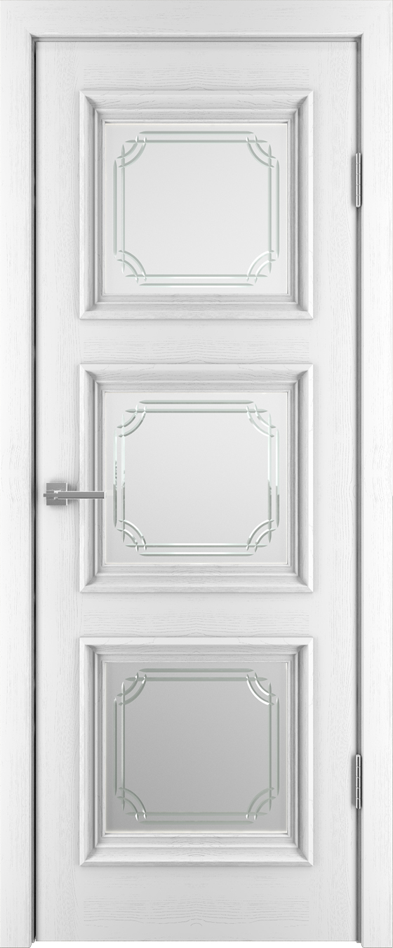 Квадро-4 ДО матовое с фр.№8 800*2000 Белая эмаль