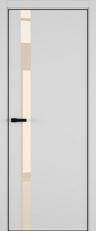 H2 ДО ART Lite бежевый лак 800*2000 Светло-серая эмаль (43) ALU Черная