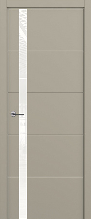 Groove ДО ART Lite Lacobel White Pure 800*2000 Серый шелк эмаль (43)