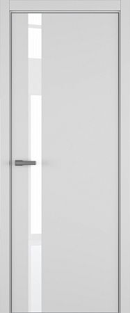 H2 ДО ART Lite Lacobel White Pure 800*2000 Светло-серая эмаль (43) ALU Серая