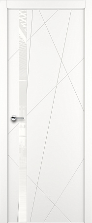 Chaos ДО ART Lite Lacobel White Pure 800*2000 Белая эмаль (43)