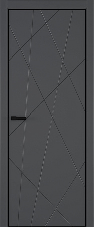 Chaos ДГ ART Lite 800*2000 Темно-серая эмаль ALU Черная 2 петли зпз 196