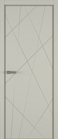 Chaos ДГ ART Lite 800*2000 Серый шелк эмаль (43) ALU Золотая