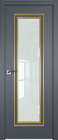 51E белый лак 800*2000 Антрацит кромка ABS в цвет Багет внеш. золото глянец