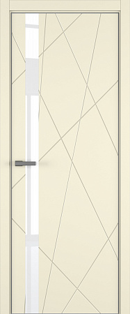 Chaos ДО ART Lite Lacobel White Pure 800*2000 Жемчужно-перламутровая эмаль (43) ALU Серая