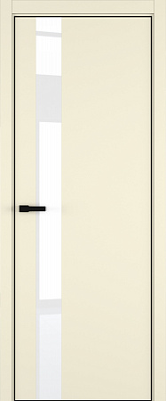 H3 ДО ART Lite Lacobel White Pure 800*2000 Жемчужно-перламутровая эмаль (43) ALU Черная
