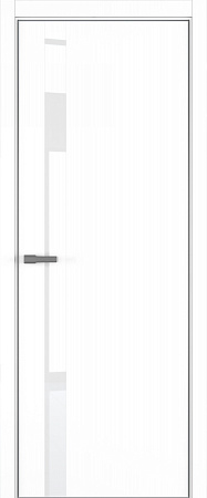 H2 ДО ART Lite Lacobel White Pure 800*2000 Белая эмаль (43) ALU Серая