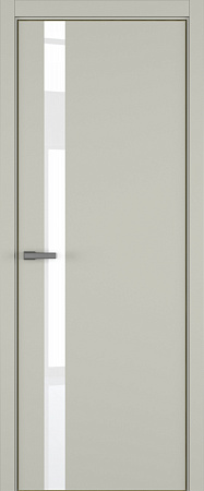 H2 ДО ART Lite Lacobel White Pure 800*2000 Серый шелк эмаль (43) ALU Золотая