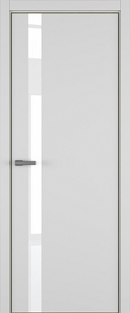 H2 ДО ART Lite Lacobel White Pure 800*2000 Светло-серая эмаль (43) ALU Золотая