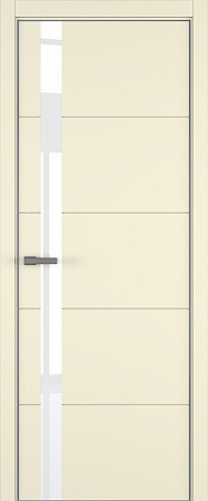 Groove ДО ART Lite Lacobel White Pure 800*2000 Жемчужно-перламутровая эмаль (43) ALU Серая