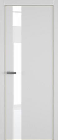 H3 ДО ART Lite Lacobel White Pure 800*2000 Светло-серая эмаль (43) ALU Золотая