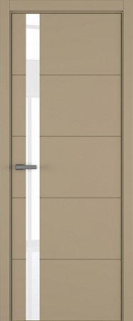 Groove ДО ART Lite Lacobel White Pure 800*2000 Бежевая эмаль ALU Золотая 2 петли зпз 196