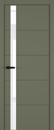 Groove ДО ART Lite Lacobel White Pure 800*2000 Оливковая эмаль ALU Золотая 2 петли зпз 196