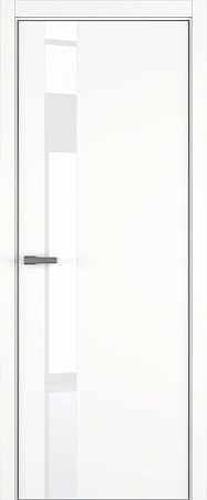 H3 ДО ART Lite Lacobel White Pure 800*2000 Белая эмаль (43) ALU Серая