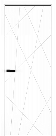 Chaos ДГ ART Lite 800*2000 Белая эмаль (43) ALU Черная