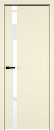 H2 ДО ART Lite Lacobel White Pure 800*2000 Жемчужно-перламутровая эмаль (43) ALU Черная